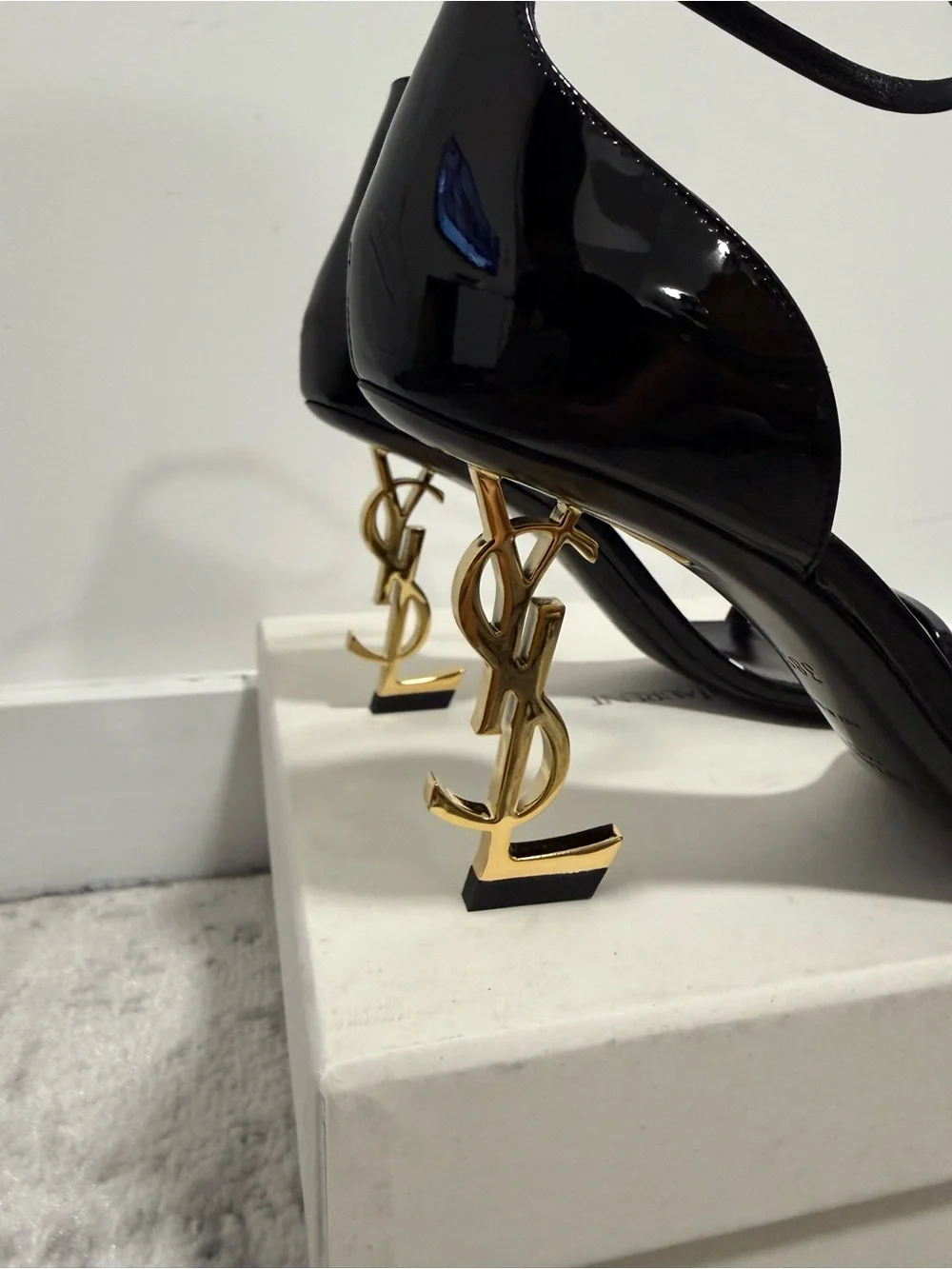 Saint Laurent Women's Opyum 85 Heels Black/Good - Size 38.5 EU / 8.5 US - NEW - Picture 2 of 5